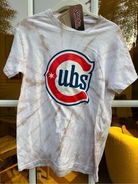 Stitches Cubs New Logo Tie-Dye Cotton T-Shirt